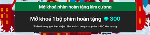 Mở khoá phim hoàn tặng 300 kim cương